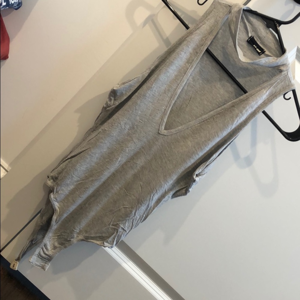 Gray body suit